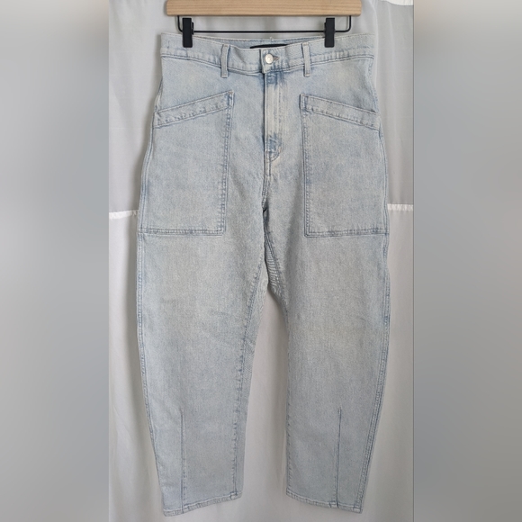 Veronica Beard Charlie Barrel Leg, in Everest Wash - Picture 2 of 8